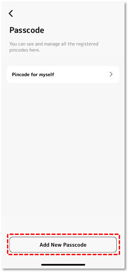 Assigned Passcode User Guide - Add New Passcode | HOMETACT User Guide