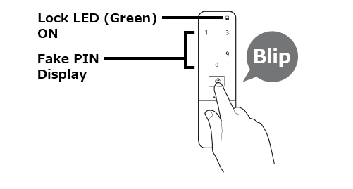 Press the start button twice to light the lock LED (green).